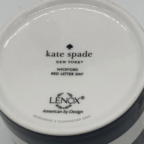 Kate Spade LENOX Wickford “L” Red Letter Day MUG NWOT - Picture 5 of 5